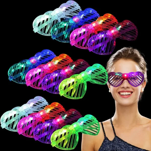 GAFAS CORAZON LED V/COL