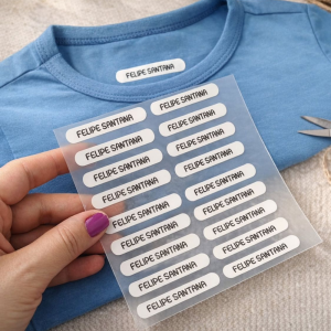 adhesivo textil para identificar ropa y accesorios