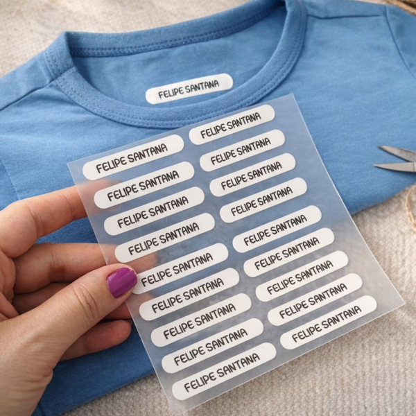 adhesivo textil para identificar ropa y accesorios